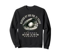 Blessed By God For 71 Years Old Baseball 71st Birthday Gifts Sweatshirt