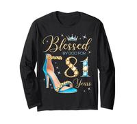 Blessed by God for 81 Years Old 81st Birthday Party Queens Long Sleeve T-Shirt