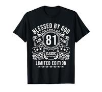 Blessed by God for 81 Years Old Vintage Happy 81st Birthday T-Shirt