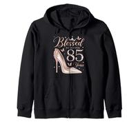 Blessed By God For 85 Years Old 85th Birthday Party Bday Zip Hoodie