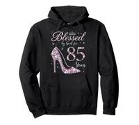 Blessed by God for 85 Years Old 85th Birthday Party Queen Pullover Hoodie