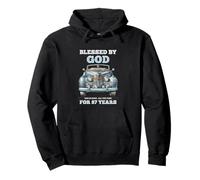 Blessed By God For 87 Years Old Vintage Car 87th Birthday Pullover Hoodie