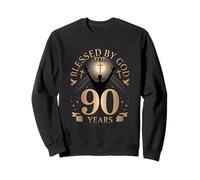 Blessed By God For 90 Years Religious Themed 90th Birthday Sweatshirt