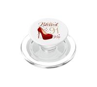 Blessed By God For 91 Years Old 91st Birthday Party PopSockets PopGrip for MagSafe