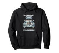 Blessed By God For 92 Years Old Vintage Car 92nd Birthday Pullover Hoodie