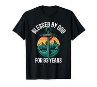 Blessed by God for 93 Years Old Vintage Retro 93rd Birthday T-Shirt