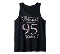 Blessed by God for 95 Years Old 95th Birthday Party Queen Tank Top