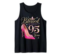 Blessed By God for 95 Years Old 95th Birthday Party Queens Tank Top