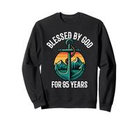 Blessed By God For 95 Years Old Vintage Retro 95th Birthday Sweatshirt