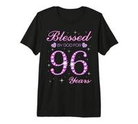 Blessed by God for 96 Years Old 96th Birthday Party Premium T-Shirt