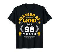 Blessed by God for 98 Years Vintage Christian 98th Birthday T-Shirt