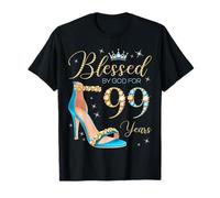 Blessed by God for 99 Years Old 99th Birthday Party Queens T-Shirt
