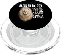 Blessed By God Lion of Judah Christian Faith Bible Study PopSockets PopGrip for MagSafe