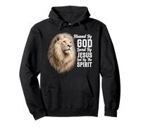 Blessed By God Lion of Judah Christian Faith Bible Study Pullover Hoodie
