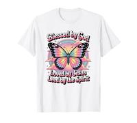 Blessed by God Loved by Jesus Butterfly Lovers Christian T-Shirt