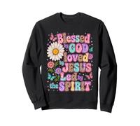 Blessed by God Loved by Jesus Christian Faith Sweatshirt