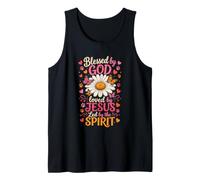 Blessed by God Loved by Jesus Christian Faith Tank Top