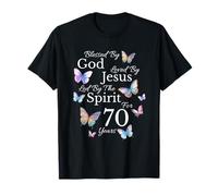 Blessed By God Loved By Jesus For 70 Years Old 70th Birthday T-Shirt