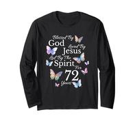 Blessed By God Loved By Jesus For 72 Years Old 72nd Birthday Long Sleeve T-Shirt