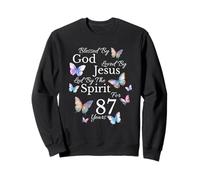 Blessed By God Loved By Jesus For 87 Years Old 87th Birthday Sweatshirt