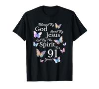 Blessed By God Loved By Jesus For 91 Years Old 91st Birthday T-Shirt
