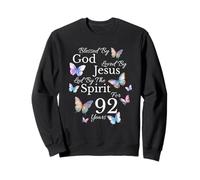 Blessed By God Loved By Jesus For 92 Years Old 92nd Birthday Sweatshirt