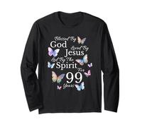 Blessed By God Loved By Jesus For 99 Years Old 99th Birthday Long Sleeve T-Shirt