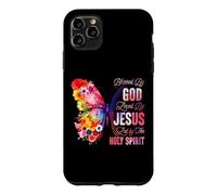Blessed by God Loved by Jesus Holy Spirit Christ Butterfly Case for iPhone 11 Pro Max