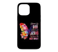 Blessed by God Loved by Jesus Holy Spirit Christ Butterfly Case for iPhone 13 Pro Max