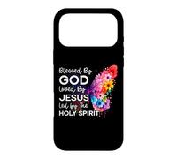 Blessed by God Loved by Jesus Holy Spirit Christ Butterfly Case for iPhone 17 Pro Max
