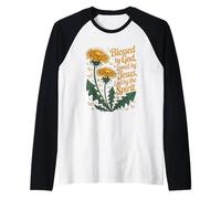 Blessed by God Loved by Jesus Led by Spirit Christian Faith Raglan Baseball Tee