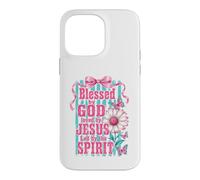 Blessed by God Loved by Jesus Led by Spirit Design Case for iPhone 14 Pro Max