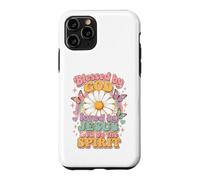Blessed by God Loved by Jesus Led by Spirit Retro Faith Case for iPhone 11 Pro