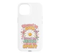 Blessed by God Loved by Jesus Led by Spirit Retro Faith Case for iPhone 15