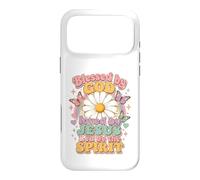 Blessed by God Loved by Jesus Led by Spirit Retro Faith Case for iPhone 17 Pro Max