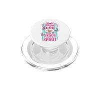 Blessed by God Loved by Jesus Led by Spirit Tee PopSockets PopGrip for MagSafe