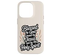 Blessed By God Loved By Jesus Led by the Holy Spirit Case for iPhone 14 Pro