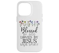 Blessed by God Loved by Jesus Led By the Spirit Christian Case for iPhone 14 Pro Max