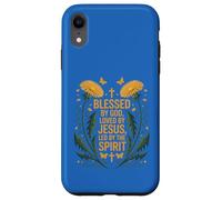 Blessed By God Loved By Jesus Led By The Spirit Christian Case for iPhone XR