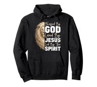 Blessed By God Loved By Jesus Led By The Spirit Christian Pullover Hoodie
