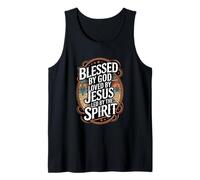 Blessed By God Loved By Jesus Led By The Spirit Christian Tank Top