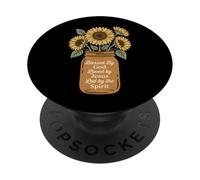 Blessed by God Loved by Jesus Sunflower Bouquet Christian PopSockets Adhesive PopGrip