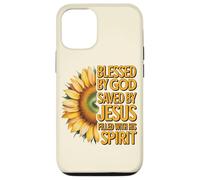 Blessed by God Saved by Jesus Filled with His Spirit Case for iPhone 12/12 Pro