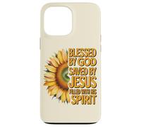 Blessed by God Saved by Jesus Filled with His Spirit Case for iPhone 13 Pro Max
