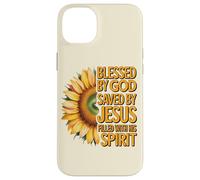 Blessed by God Saved by Jesus Filled with His Spirit Case for iPhone 14 Plus