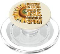 Blessed by God Saved by Jesus Filled with His Spirit PopSockets PopGrip for MagSafe