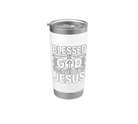 Blessed By God Saved By Jesus Stainless Steel Insulated Tumbler