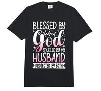 Blessed by God Spoiled by My Husband Protected by Both Comfort Colors Adult Heavyweight T-Shirt