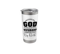 Blessed by God Spoiled by My Husband Protected by Both Stainless Steel Insulated Tumbler