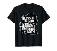 Blessed By God Spoiled By My Husband Protected By Both Value Graphic T-Shirt
